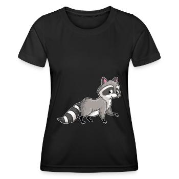 Doux raton laveur Amour des animaux - T-shirt sport Femme - noir - Devant - AI Model Female 172 light (172cm)