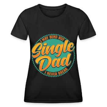 Célibataire papa père célibataire père fête des pères papa - T-shirt sport Femme - noir - Devant - AI Model Female 172 light (172cm)