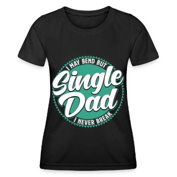 Célibataire papa père célibataire père fête des pères papa - T-shirt sport Femme - noir - Devant - AI Model Female 172 light (172cm)