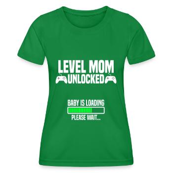 Level Mom unlocked - Frauen Funktions-T-Shirt - Kelly Green - Vorne - AI Model Female 172 dark (172cm)