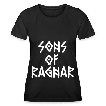 Fils de Ragnar Vikings Hache guerriers marins - T-shirt sport Femme - noir - Devant - AI Model Female 172 light (172cm)