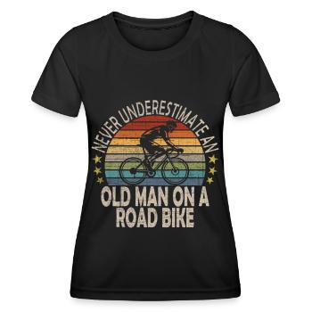 Vélo de course Cyclisme Vélo Cadeau - T-shirt sport Femme - noir - Devant - AI Model Female 172 light (172cm)