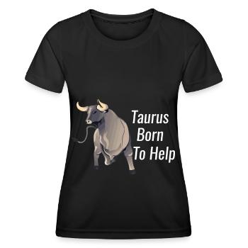 Stier - Frauen Funktions-T-Shirt - Schwarz - Vorne - AI Model Female 172 light (172cm)