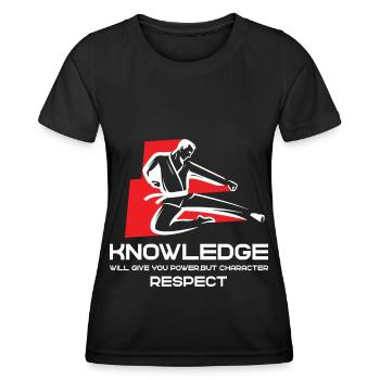Taekwondo Sagesse Arts martiaux Arts martiaux Arts martiaux - T-shirt sport Femme - noir - Devant - AI Model Female 172 light (172cm)