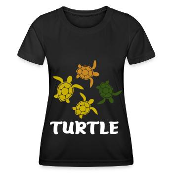 Tortue Animaux marins Tank Animaux Animaux - T-shirt sport Femme - noir - Devant - AI Model Female 172 light (172cm)