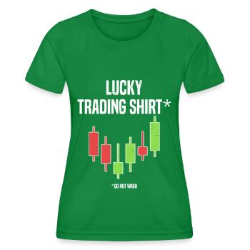 Actionnaire Action Trading Candles Bourse Marché boursier - T-shirt sport Femme - vert - Devant - AI Model Female 172 dark (172cm)