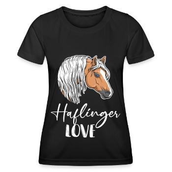Cheval Haflinger Amour Cavalière Équestre - T-shirt sport Femme - noir - Devant - AI Model Female 172 light (172cm)