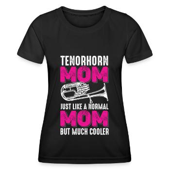 Tenorhorn Mutter Blasinstrument Musikerin - Frauen Funktions-T-Shirt - Schwarz - Vorne - AI Model Female 172 light (172cm)