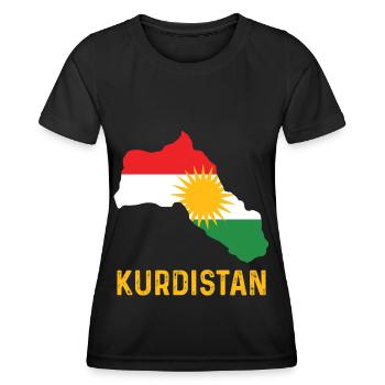 Kurdistan drapeau Kurde Patrie - T-shirt sport Femme - noir - Devant - AI Model Female 172 light (172cm)