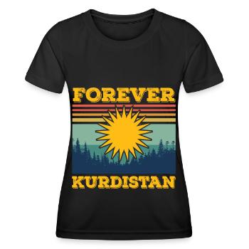 Kurdistan pour toujours Kurde la langue kurde - T-shirt sport Femme - noir - Devant - AI Model Female 172 light (172cm)