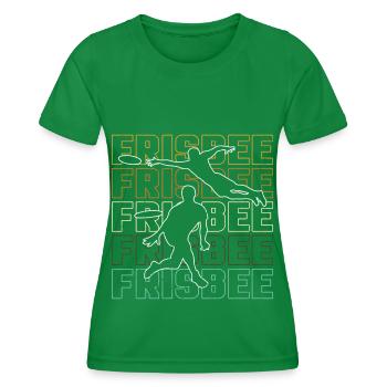 Frisbee Ultimate Frisbee Frisbeespieler - T-shirt sport Femme - vert - Devant - AI Model Female 172 dark (172cm)