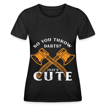 Axt Werfen Axt Werfer Axt Geschenk - Frauen Funktions-T-Shirt - Schwarz - Vorne - AI Model Female 172 light (172cm)
