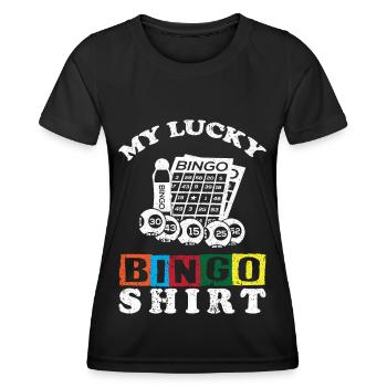 Bingo Bingo Joueur de société Bingo Lotto - T-shirt sport Femme - noir - Devant - AI Model Female 172 light (172cm)
