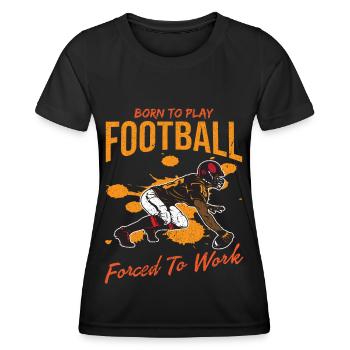 American Football Touchdown Quarterback Geschenk - Frauen Funktions-T-Shirt - Schwarz - Vorne - AI Model Female 172 light (172cm)