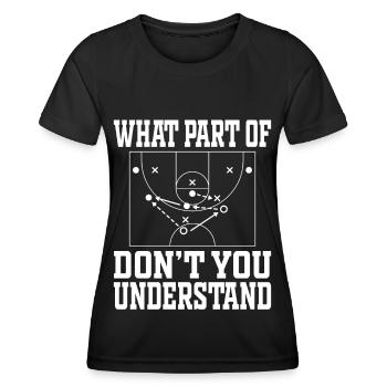 Basketball Coach Tactics Streetball Gift - Women's Functional T-Shirt - black - Front - AI Model Female 172 light (172cm)