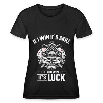 Poker Pokerface Pokertunier All In - T-shirt sport Femme - noir - Devant - AI Model Female 172 light (172cm)