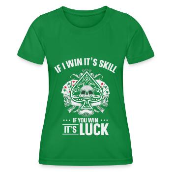 Poker Pokerface Pokertunier All In - T-shirt sport Femme - vert - Devant - AI Model Female 172 dark (172cm)