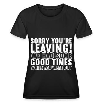Cadeau d’adieu collègues Changement d’emploi - T-shirt sport Femme - noir - Devant - AI Model Female 172 light (172cm)