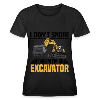 Crawler Excavator Excavator Sorry Construction Machine - Women's Functional T-Shirt - black - Front - AI Model Female 172 light (172cm)