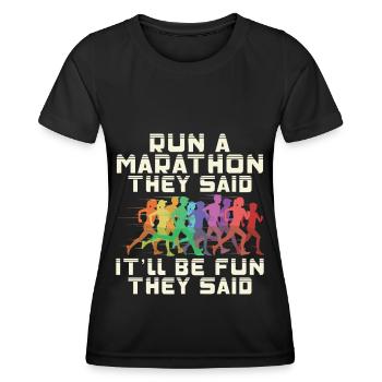Marathon Marathon Marathon Runner Gift - Women's Functional T-Shirt - black - Front - AI Model Female 172 light (172cm)