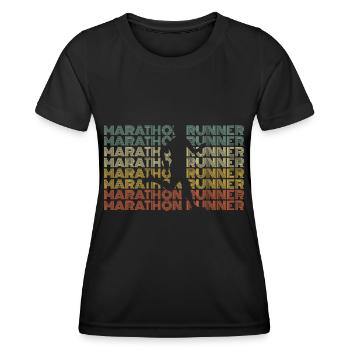 Marathon Marathon Marathon Runner Gift - Women's Functional T-Shirt - black - Front - AI Model Female 172 light (172cm)