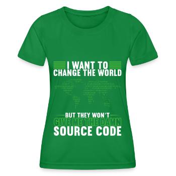 Programmer Computer Scientist Programming - Women's Functional T-Shirt - kelly green - Front - AI Model Female 172 dark (172cm)