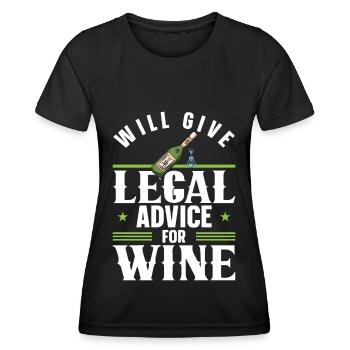 Anwalt Rechtsanwalt Jura Justiz Geschenk - Frauen Funktions-T-Shirt - Schwarz - Vorne - AI Model Female 172 light (172cm)