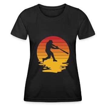 Baseball Baseball Bat Baseball Player Lanceur - T-shirt sport Femme - noir - Devant - AI Model Female 172 light (172cm)