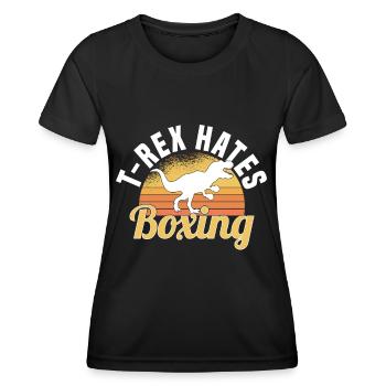 Boxerin Boxhandschuhe Boxkampf Kampfsport T-Rex - Frauen Funktions-T-Shirt - Schwarz - Vorne - AI Model Female 172 light (172cm)