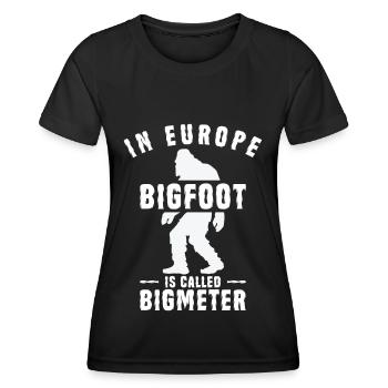 Bigfoot Sasquatch Yeti - Women's Functional T-Shirt - black - Front - AI Model Female 172 light (172cm)