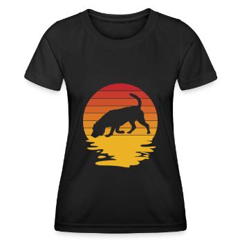 Beagle Beagle Chien Beagle Chiot Beagle Propriétaire - T-shirt sport Femme - noir - Devant - AI Model Female 172 light (172cm)