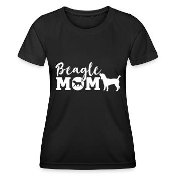 Beagle Beagle Hund Beagle Welpe Beagle Halter - Frauen Funktions-T-Shirt - Schwarz - Vorne - AI Model Female 172 light (172cm)