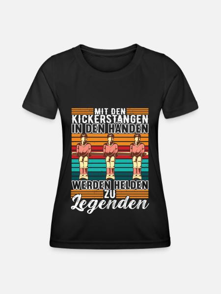 Tischfußball Tischkicker - Frauen Funktions-T-Shirt - Schwarz