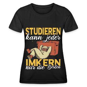 Imker Hong Bienenzüchter Imkerei T-shirt - Frauen Funktions-T-Shirt - Schwarz - Vorne - AI Model Female 172 light (172cm)