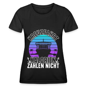 Kreuzfahrt Kreuzfahrtschiff - Frauen Funktions-T-Shirt - Schwarz - Vorne - AI Model Female 172 light (172cm)