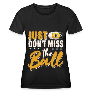 Billiards Pool Billiards Billiards Ball Billiards Cook 8Ball - Women's Functional T-Shirt - black - Front - AI Model Female 172 light (172cm)