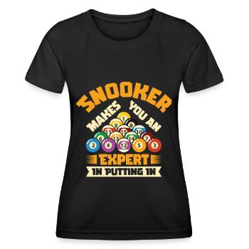 Billiards Pool Billiards Billiards Ball Billiards Cook 8Ball - Women's Functional T-Shirt - black - Front - AI Model Female 172 light (172cm)