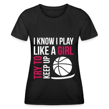 Basketball Basketball Basketball Team - Women's Functional T-Shirt - black - Front - AI Model Female 172 light (172cm)