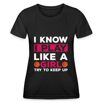 Basketball Basketball Basketball Team - Women's Functional T-Shirt - black - Front - AI Model Female 172 light (172cm)