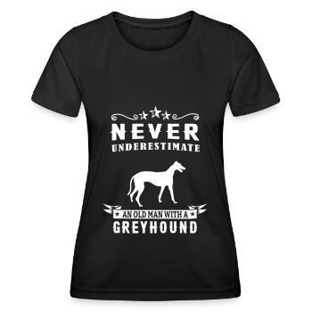 Greyhound Greyhound Cadeau - T-shirt sport Femme - noir - Devant - AI Model Female 172 light (172cm)