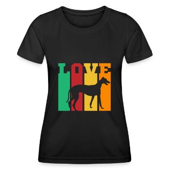 Greyhound Greyhound Cadeau - T-shirt sport Femme - noir - Devant - AI Model Female 172 light (172cm)