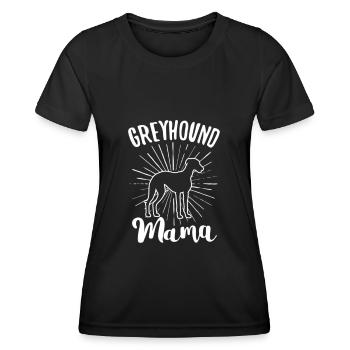Greyhound Greyhound Cadeau - T-shirt sport Femme - noir - Devant - AI Model Female 172 light (172cm)