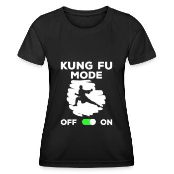 KUNG FU FIGHTER KUNG FU CADEAU - T-shirt sport Femme - noir - Devant - AI Model Female 172 light (172cm)