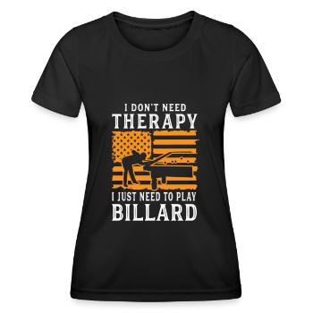 Billiards Pool Billiards Billiards Ball Billiards Cook 8Ball - Women's Functional T-Shirt - black - Front - AI Model Female 172 light (172cm)