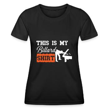Billard Piscine Billard Billard Boule Billard Billard Cuisine 8Ball - T-shirt sport Femme - noir - Devant - AI Model Female 172 light (172cm)