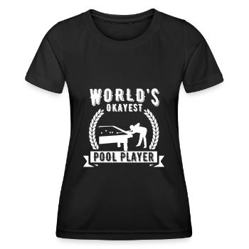 Billard Piscine Billard Billard Boule Billard Billard Cuisine 8Ball - T-shirt sport Femme - noir - Devant - AI Model Female 172 light (172cm)