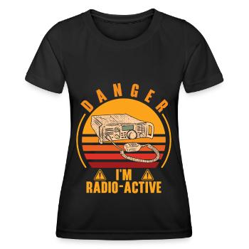 Funk Amateur Funker Funken Radio Hobby Geschenk - Frauen Funktions-T-Shirt - Schwarz - Vorne - AI Model Female 172 light (172cm)