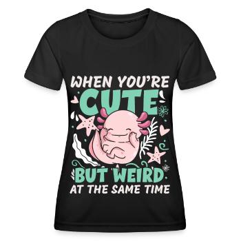 Si vous êtes mignon, mais en même temps étrange - T-shirt sport Femme - noir - Devant - AI Model Female 172 light (172cm)