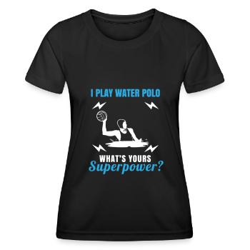 Water Polo Joueur de Water Polo Cadeau de Water Polo - T-shirt sport Femme - noir - Devant - AI Model Female 172 light (172cm)