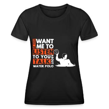 Water Polo Joueur de Water Polo Cadeau de Water Polo - T-shirt sport Femme - noir - Devant - AI Model Female 172 light (172cm)